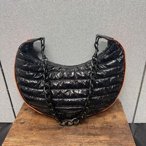 BCBGeneration Handbag Purse Shoulder Crossbody Black Puffer